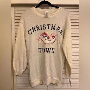 Disney Nightmare Before Christmas Cream Christmas Town Sweater Women’s M/L